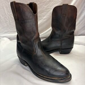 AdTec 12" Wellington Water Resistant Full-Grain Leather Boots Mens 9.5 Wide 1552